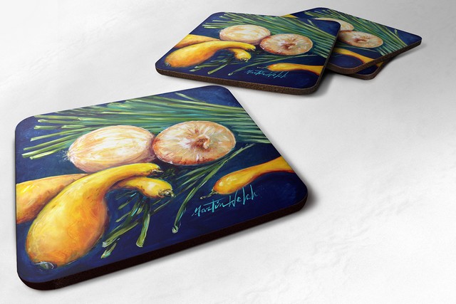 Crooked Neck Squash Foam Coaster