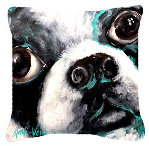 Boston Terrier Jake Pretty Please Fabric Decorative Pillow - 14 x 3 x 14 in.