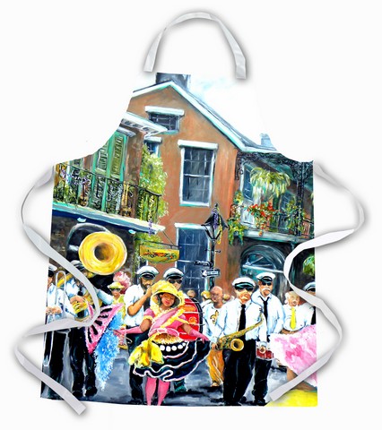 Picture of Carolines Treasures MW1246APRON New Orleans French Quarter Frolic Apron