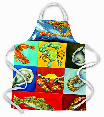 Picture of Carolines Treasures MW1250APRON Mixed Seafood Apron