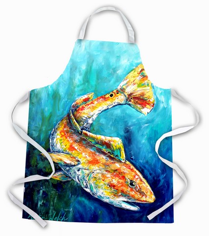 Picture of Carolines Treasures MW1256APRON Searching Below Red Fish Apron