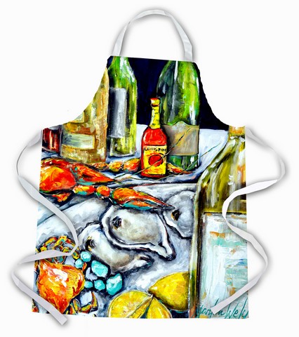 Picture of Carolines Treasures MW1257APRON Sit a Spell Seafood Crab Boil Apron