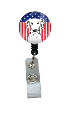 American Flag & Dalmatian Retractable Badge Reel