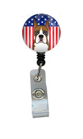 American Flag & Boxer Retractable Badge Reel