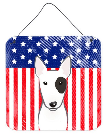 BB2139DS66 American Flag & Bull Terrier Wall or Door Hanging Prints