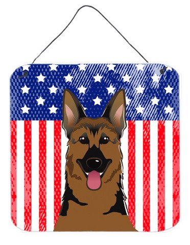 BB2141DS66 American Flag & German Shepherd Wall or Door Hanging Prints