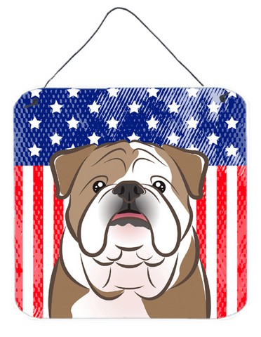 American Flag & English Bulldog Wall or Door Hanging Prints