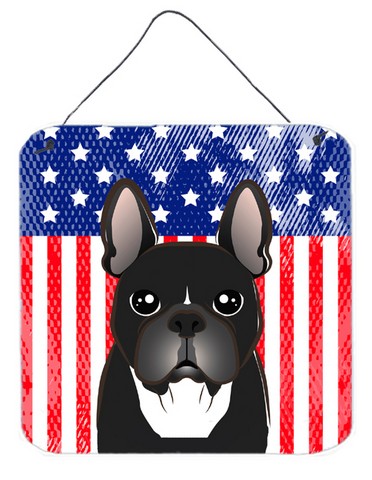 BB2157DS66 American Flag & French Bulldog Wall or Door Hanging Prints, 6 x 0.02 x 6 in.