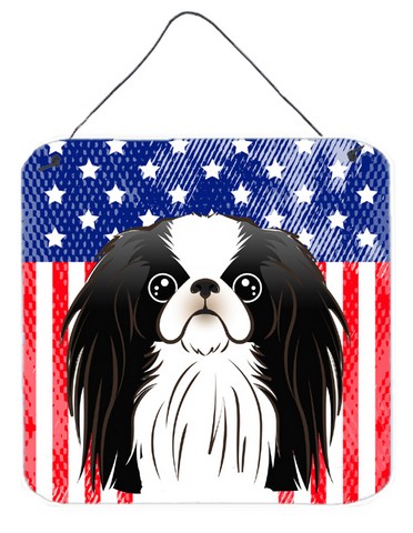 American Flag & Japanese Chin Wall or Door Hanging Prints
