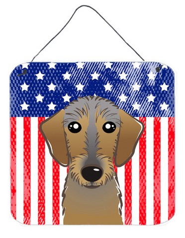 BB2163DS66 American Flag & Wirehaired Dachshund Wall or Door Hanging Prints