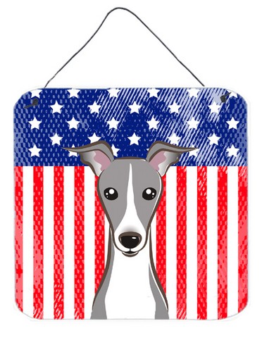 BB2166DS66 American Flag & Italian Greyhound Wall or Door Hanging Prints