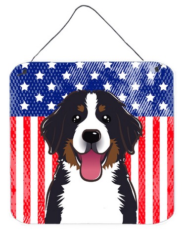 American Flag & Bernese Mountain Dog Wall or Door Hanging Prints