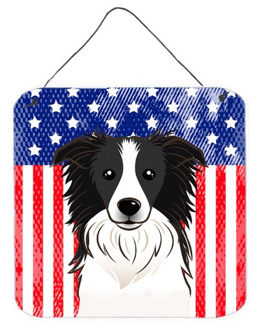 BB2171DS66 American Flag & Border Collie Wall or Door Hanging Prints