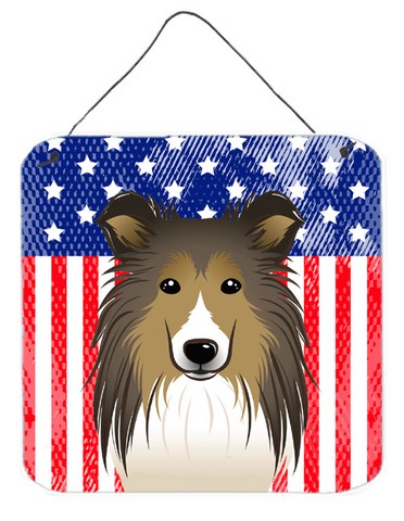 BB2172DS66 American Flag & Sheltie Wall or Door Hanging Prints