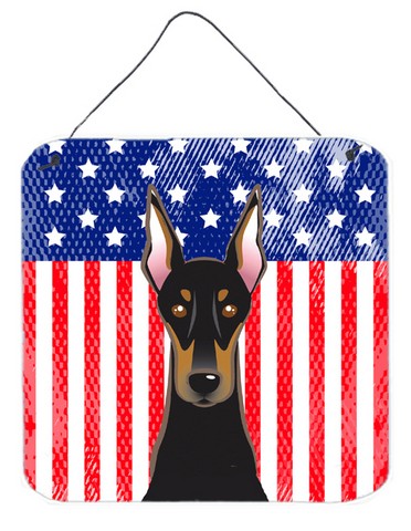 BB2175DS66 American Flag & Doberman Wall or Door Hanging Prints