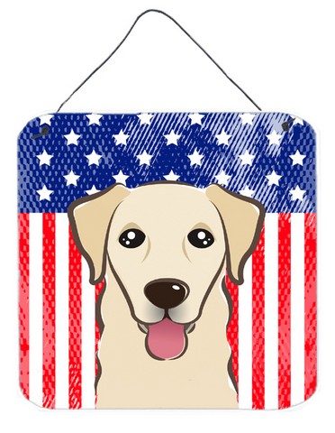 American Flag & Golden Retriever Wall or Door Hanging Prints