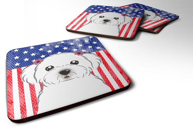 American Flag & Maltese Foam Coaster