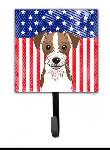 American Flag & Jack Russell Terrier Leash or Key Holder