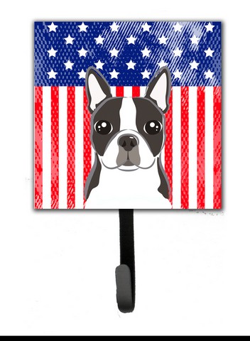 American Flag & Boston Terrier Leash or Key Holder