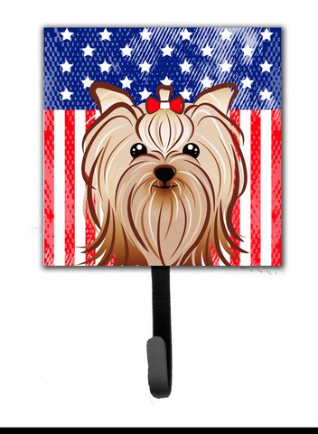 American Flag & Yorkie Yorkishire Terrier Leash or Key Holder