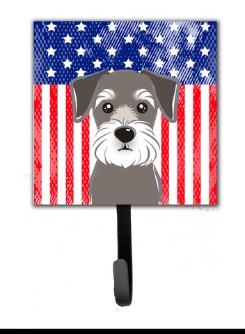 American Flag & Schnauzer Leash or Key Holder