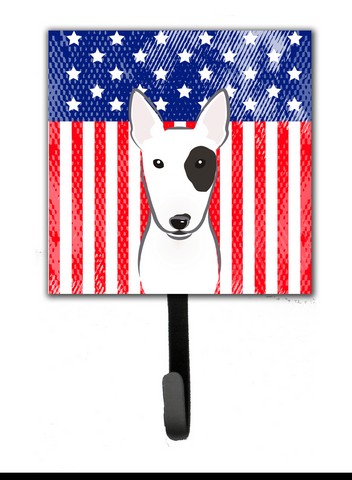 American Flag & Bull Terrier Leash or Key Holder