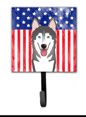 American Flag & Alaskan Malamute Leash or Key Holder