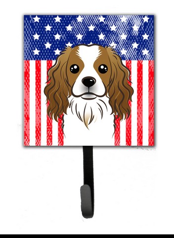 American Flag & Cavalier Spaniel Leash or Key Holder