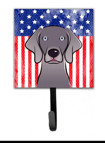 American Flag & Weimaraner Leash or Key Holder