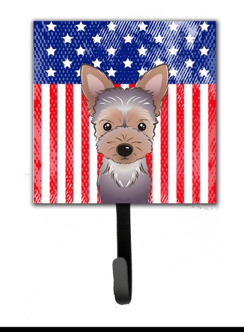 American Flag & Yorkie Puppy Leash or Key Holder