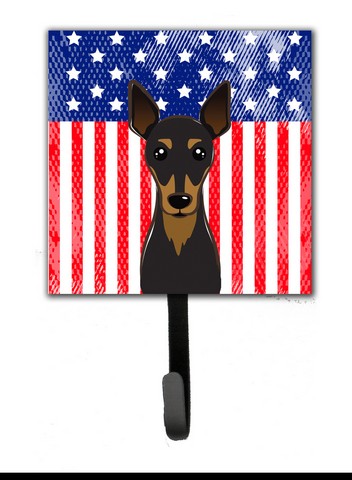 American Flag & Miniature Pinscher Leash or Key Holder