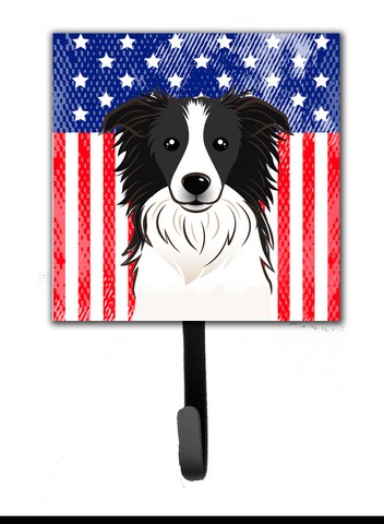 American Flag & Border Collie Leash or Key Holder