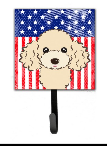 American Flag & Buff Poodle Leash or Key Holder