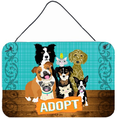 Adopt Pets Adoption Wall or Door Hanging Prints - 8 x 0.02 x 12 in.