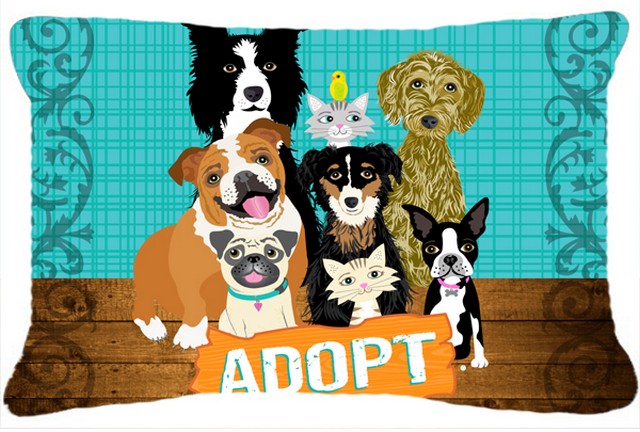 Adopt Pets Adoption Canvas Decorative Pillow