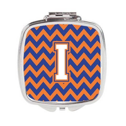 CJ1060-ISCM Letter I Chevron Blue & Orange No.3 Compact Mirror