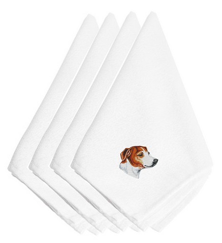 Picture of Carolines Treasures EMBT2369NPKE Jack Russell Terrier Embroidered Napkins, Set of 4