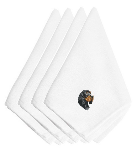 Picture of Carolines Treasures EMBT2639NPKE Gordon Setter Embroidered Napkins, Set of 4