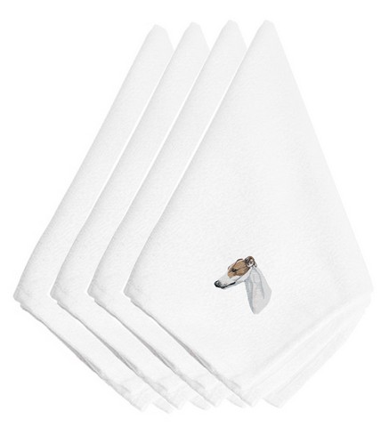 Picture of Carolines Treasures EMBT2640NPKE Greyhound Embroidered Napkins, Set of 4
