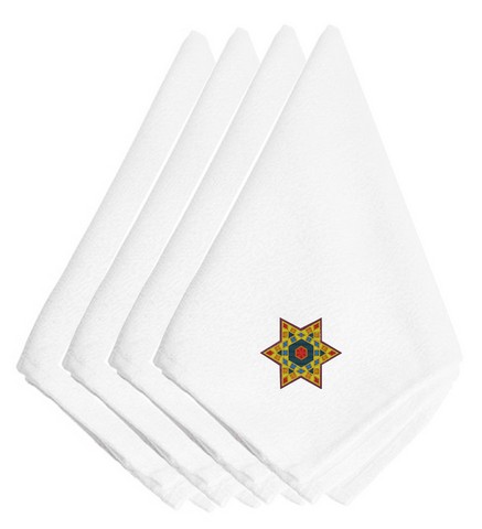 Picture of Carolines Treasures EMBT2990NPKE Hanukkah Star of David Embroidered Napkins, Set of 4