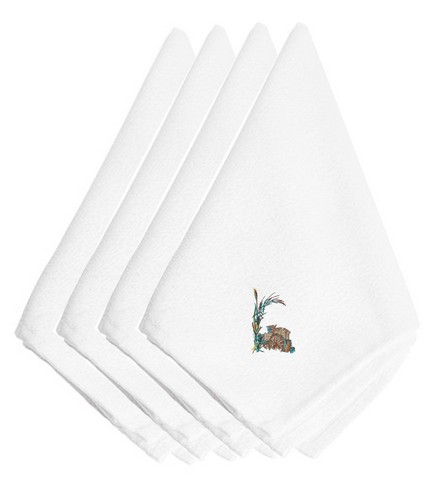 Picture of Carolines Treasures EMBT3014NPKE Fall Old Wagon Embroidered Napkins, Set of 4
