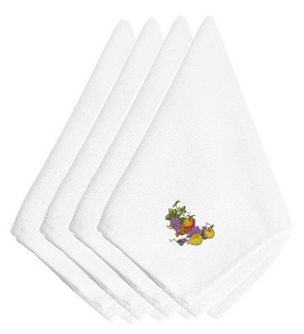 Picture of Carolines Treasures EMBT3503NPKE Thanksgiving Spray Embroidered Napkins, 20 x 0.1 x 20 in. - Set of 4