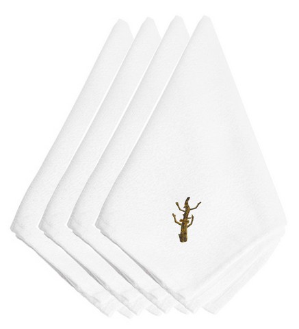 Picture of Carolines Treasures EMBT3509NPKE Halloween Haunted Tree Embroidered Napkins, Set of 4