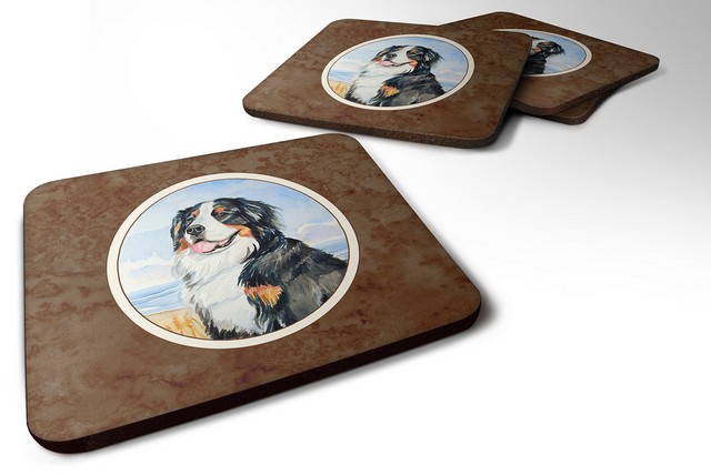 Picture of Carolines Treasures 7012FC Mommas Love Bernese Mountain Dog Foam Coaster, Set of 4