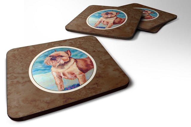 Picture of Carolines Treasures 7016FC Brussels Griffon Foam Coaster, 3.5 x 0.25 x 3.5 in. - Set of 4