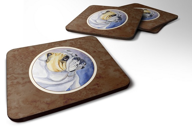 Picture of Carolines Treasures 7028FC English Bulldog Foam Coaster, Set of 4