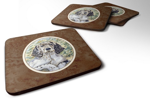 Picture of Carolines Treasures 7065FC English Setter Patience Foam Coaster, Set of 4