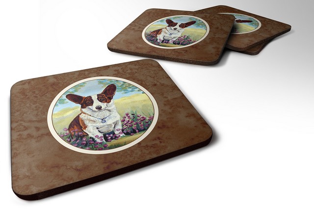 Picture of Carolines Treasures 7088FC Cardigan Corgi Foam Coaster, Set of 4
