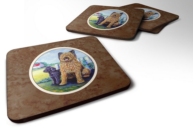 Picture of Carolines Treasures 7092FC Briard Foam Coaster, 3.5 x 0.25 x 3.5 in. - Set of 4