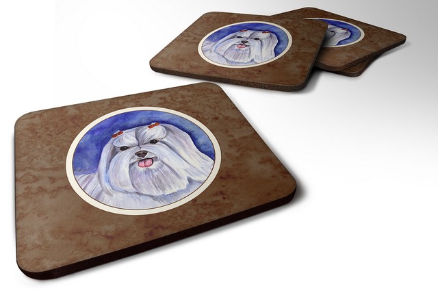 Picture of Carolines Treasures 7108FC Maltese Foam Coaster, Set of 4